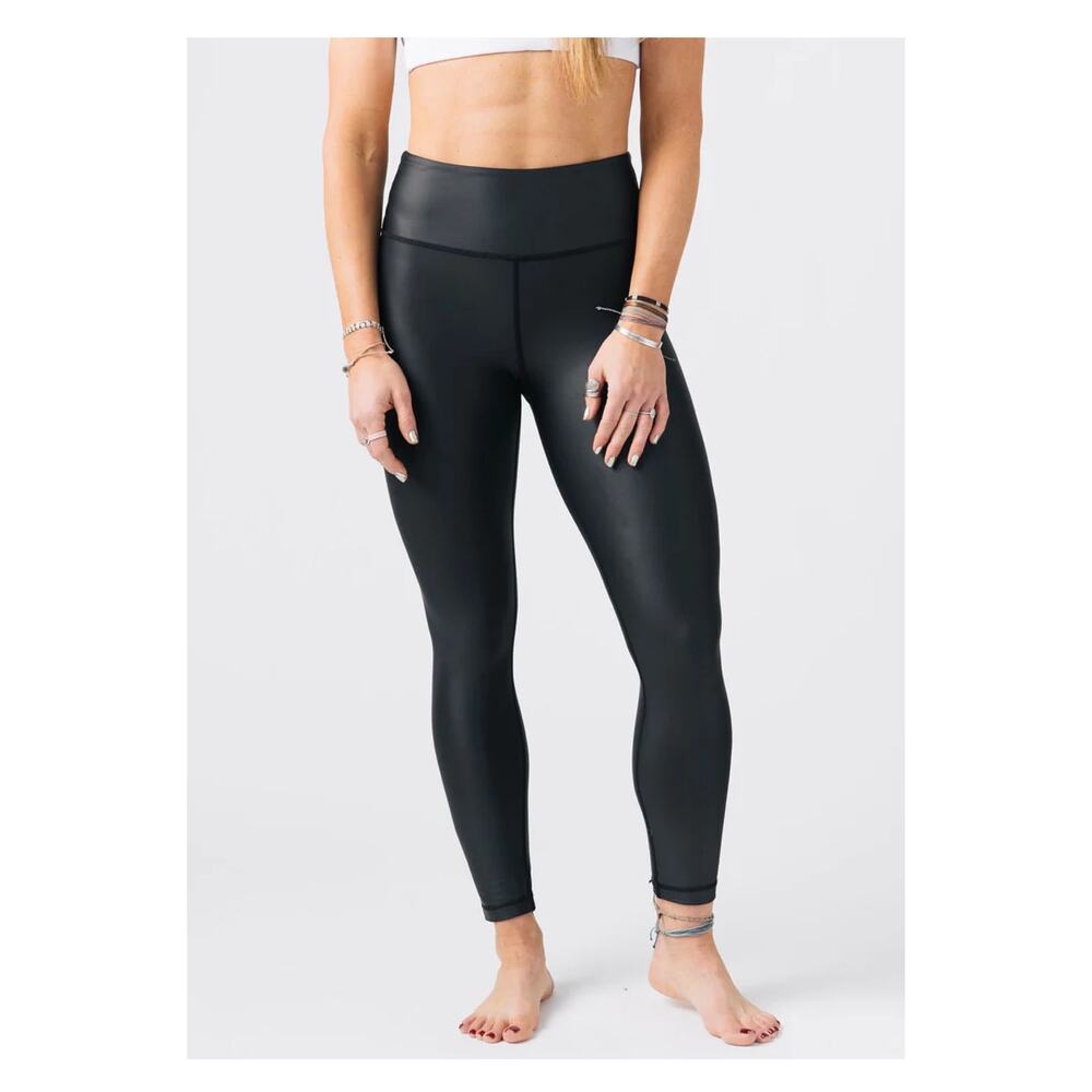 Zyia Black Metallic Light n Tight 7/8 Leggings Sz.20 - Picture 2 of 14